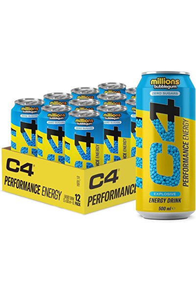 Cellucor C4 Performance Energy Drinks Millions Bubblegum 500ml (12 Pack)