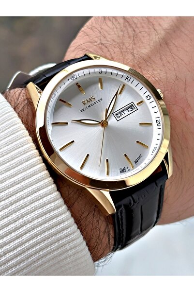 Romanson 5 Atm Waterproof Special Design Leather Cord Steel Case Men's Wristw...