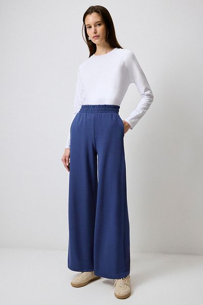 Touché Privé Straight Fit Elastic Waist Knitted Trousers