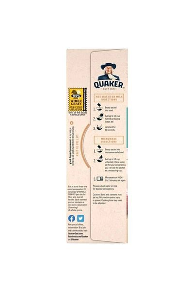 Quaker 240 جرام8 عبوات من فاكهة الشوفان وموزلي الكريم