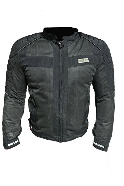 Forte GT 2001057 Dark Night Yazlık Mont 3 Kademeli Korumalı Motosiklet Montu ...