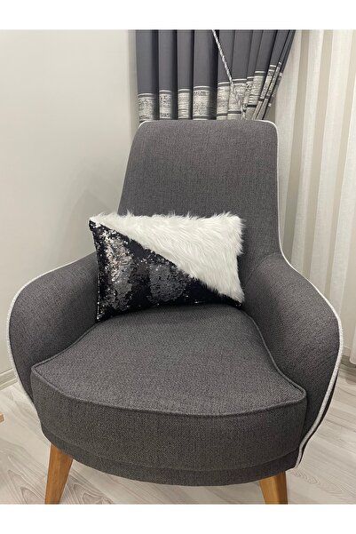 YILMAZHOME Sequin Plush Rectangular Triangle Throw Pillow Cover