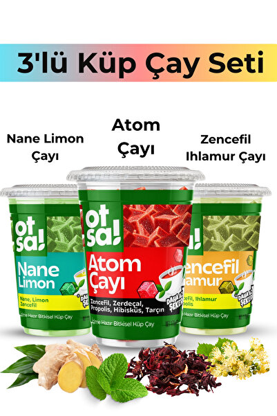 Otsa 3x Doğal Enerji Nane Ferahlığı, Limon Tazeliği, Zencefil Ve Zerdeçallı Şifalı Bitki Çayları
