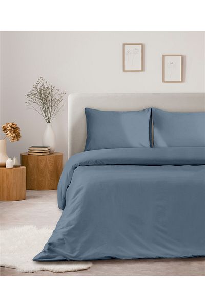 Evim 100% Cotton Akfil Duvet Cover Set Single 160X220 cm Indigo