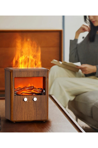 VOOKA Hava Nemlendirici 3 Litre Aroma Humudifier 3 Boyutlu Şömine Görünüm XL Ultrasonik Humudifier Auhma