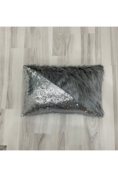 YILMAZHOME Sequin Plush Rectangular Triangle Throw Pillow Cover