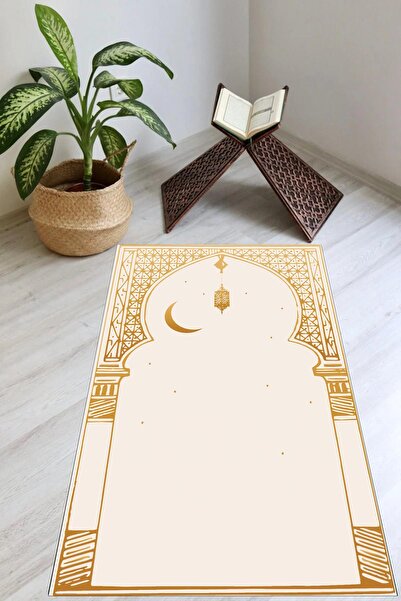 Carmine Carpet سجادة صلاة للأطفال مطبوعة رقمية وقابلة للغسل ومضادة للانزلاق