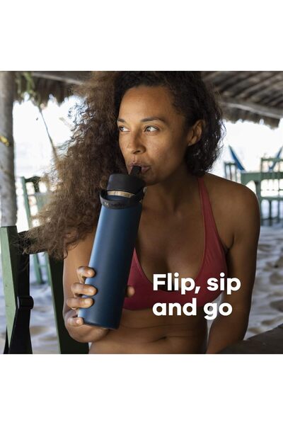 Generic Hydro Flask 24 Oz Wide Flex Straw Cap Bottle - Insulated Stainless Steel - Wide Straw Lid, Non Spill