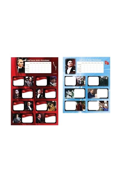 Link Ataturk School Label with Lesson Program - 3 Sheets ( 220131 -99)