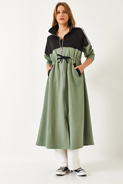 Bianco Lucci Kadın Fermuarlı Bel Bağlamalı Uzun Elbise 60351321