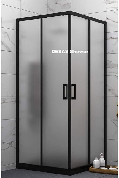 Shower Kare Yüksek Kalite Buzlu Cam Duşakabin ,black Clear Satina Glass Higt ...