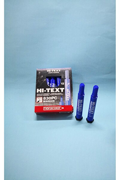 Hi-Text Mavi Kesik Uçlu Kalıcı Koli Kalemi Permanent 830pc 2 Adet