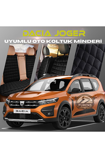 SHOOPLAA مجموعة وسائد مقعد السيارة داسيا جوجر باللون الأسود مع جيوب من الريش ...