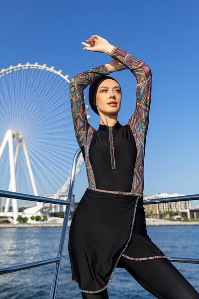 Remsa Mayo Μοντέλο R127 - Φορητό μαγιό Lycra Hijab σε 3 σχήματα, Aybüke