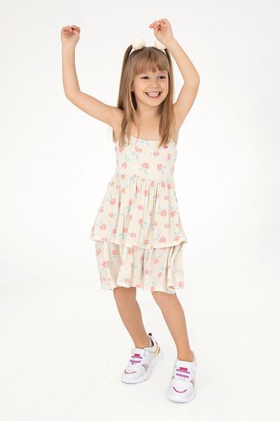 U.S. Polo Assn. Girl's Ecru Knitted Dress 50289160 -Vr019