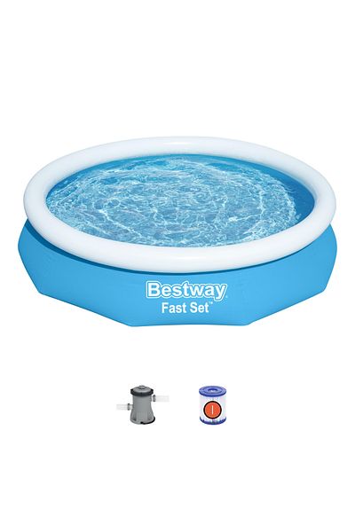 BESTWAY Inflatable Family Swimming Pool Set 305x66cm | Family Pool For Summer | Fast Set-up, No Tool Needed!