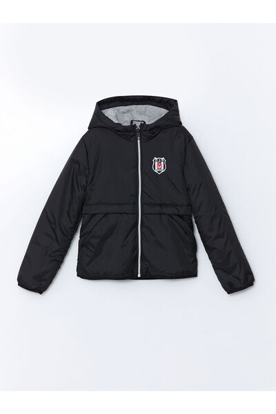 LC Waikiki Palton pentru băiat cu glugă imprimat LCW Kids