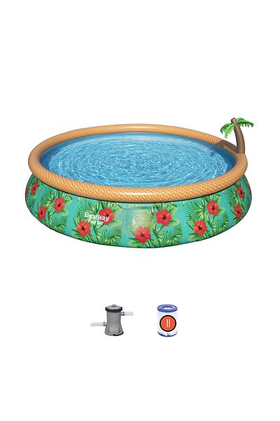 BESTWAY Fast Set Pool Set Paradise Palm 457x84centimeters
