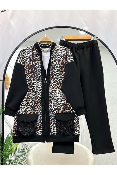 YEDİLALE Payet Pocket Leopard Suit