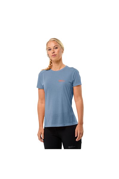 Jack Wolfskin Jack Wolfskin Vonnan S/S t Women's Blue T-Shirt Women's T-Shirt 1810061Tr