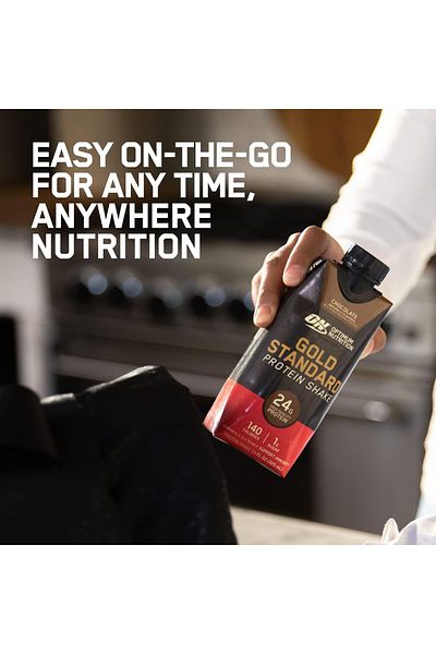 Optimum Nutrition 100% Gold Standard Pro Shake, 325 ML, Chocolate | Pack Of 4 Pieces