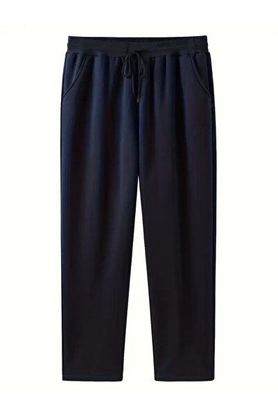 FİTGO Φούτερ με ψηλόμεσο μπλέ Navy Blue Unisex Plus Size