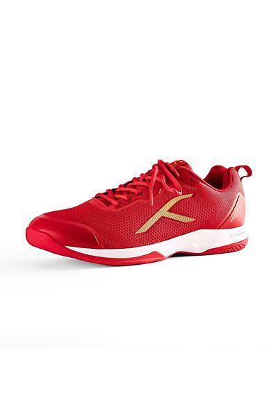 Hundred Infinity Pro Men's Badminton Shoes - Non-Marking, Eu 40/Uk 6/Us 7, Red/Gold