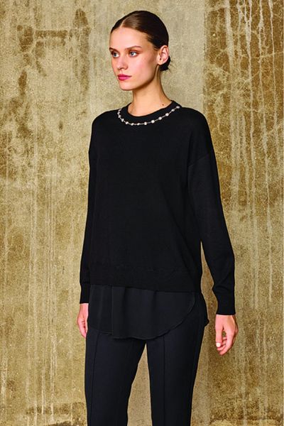 Unıquemode Uw 251010   - Unique Stone Detailed Garnished Knitwear