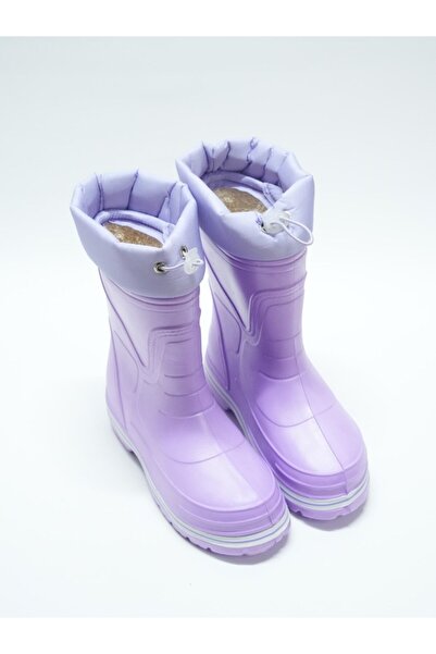 EYMEN SHOES GÜNLÜK KIZ ÇOCUK YÜKSEK BOĞAZLI YAĞMUR BOT, LİLA (LADİK)