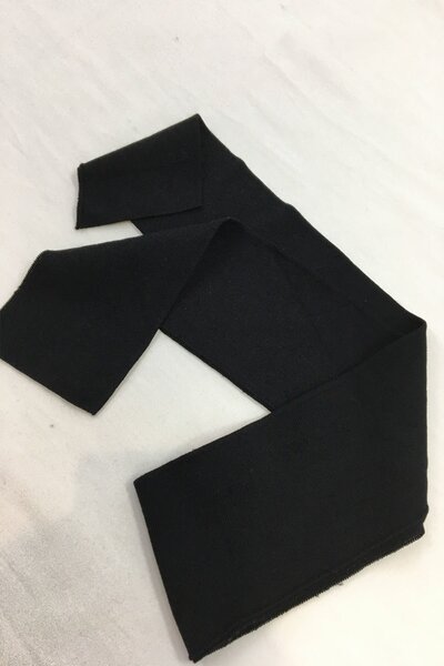 Yiğit Kumaş 3 τεμάχια Μαύρη έτοιμη ζώνη μέσης 125x11 εκ.