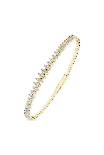 Londia Jewellery 1.40 Karat Doğal Pırlantalı Özel Tasarım Esnek Bileklik 1147969