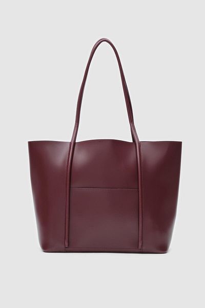 Shule Bags Geantă de umăr Pax Claret Red de mărime mare