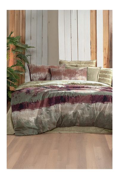 Sarev Σετ παπλωματοθήκης Mondrian Beige Cotton Flannel Διπλό