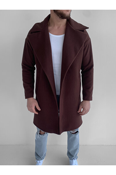 NO1 KONSEPT Καφέ Άνετο Παλτό Premium Stamp