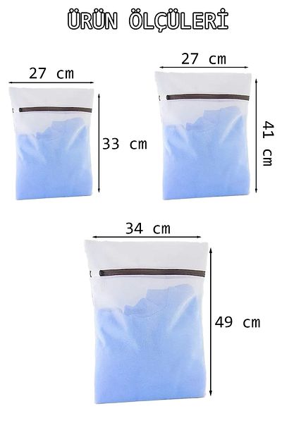 Fresh Moon Laundry Net 3Pcs Dirty Clean Laundry Bag Shoes Socks Clothes Bra Washing Ball