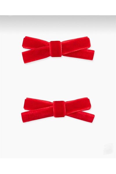 By G Tasarım Red Velvet Ribbon Buckle Set / Side Buckle (Piece of 2)