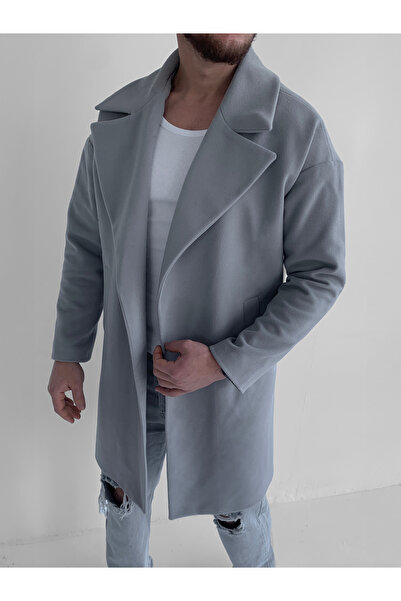 NO1 KONSEPT Γκρι άνετο παλτό Premium Stamp