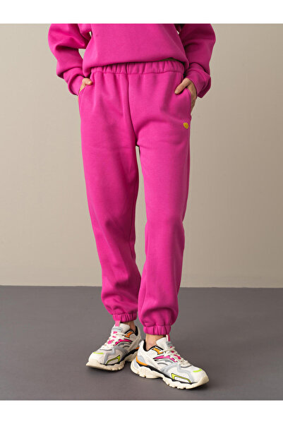 Xint Kadın Fuşya Pamuk Dokulu Sweat Pantolon