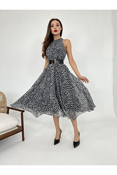 Womengrom فستان نسائي - فستان Minneapolis بدون أكمام وحزام