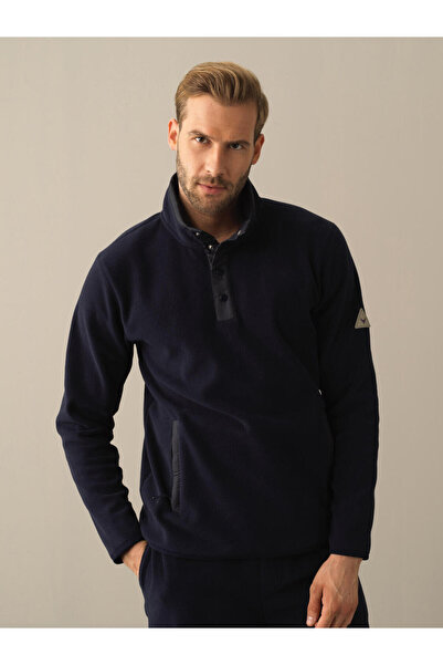 Xint Erkek Lacivert Formunu Koruyan Regular Fit Polar Sweatshirt