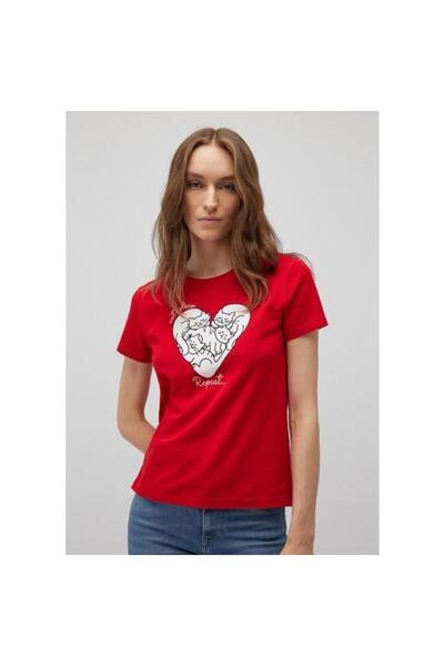 Mavi Cat Printed Tshirt