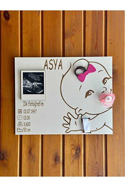 rıfkıdesing Bebek Anı Çerçevesi Bebek Anı Panosu ,ilk Saç,emzik (KİŞİYE ÖZEL ...