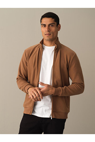Xint Erkek Camel Pamuk Dokulu Regular Fit Sweatmont