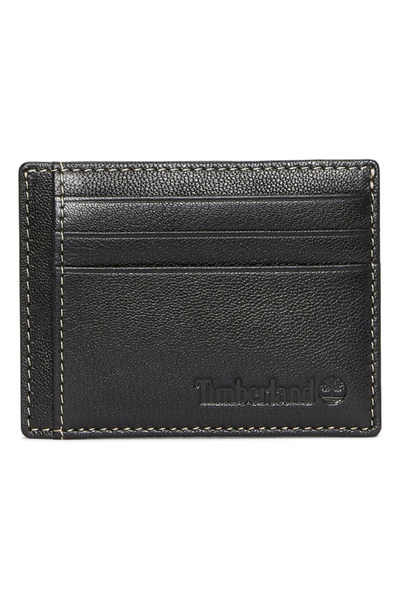Timberland B0A2Mmx0011-R Men's Black Milled Card Case - Wallet and Card Design