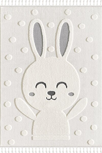 venucci home & living Quincey Bukleli Yumuşak Peluş Post Shaggy Krem Çocuk Odası Oturma Odası Salon Mutfak Halısı