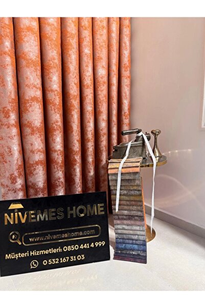 NİVEMESHOME Istanbul V-5204 1/3 Folded Background Curtain Apm
