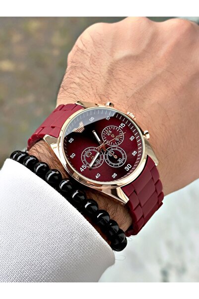 Tisaati Premium Design Silicone Lanyard Exclusive Series Metal Case Men's Wrist Watch-With Bracelet Gift