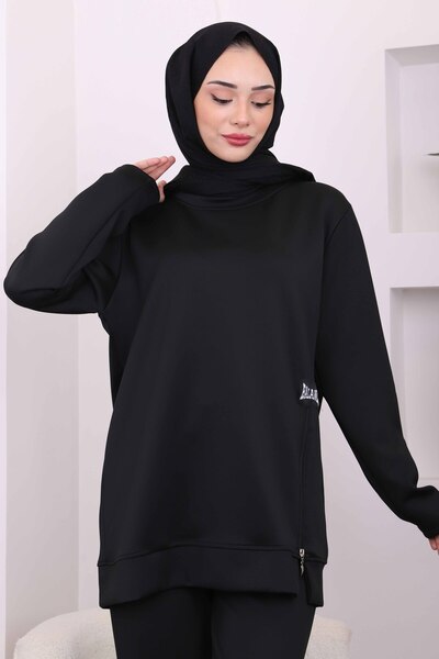 İmajButik Black Zipper Detailed Scuba Set