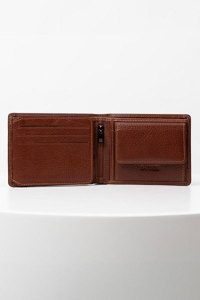 BAYDERİ Alowe Genuine Leather Men's Wallet with Convenient Coin Chamber