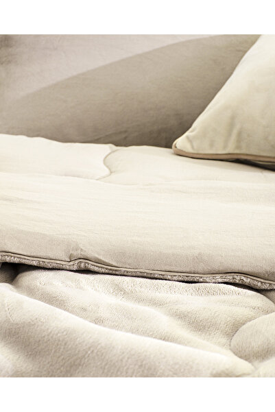Madame Coco Kaira Çift Kişilik Comforter Set - Bej